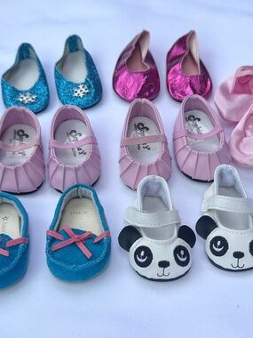 Lot Of 18 inch doll shoes Tenney American Girl Doll And other Shoes